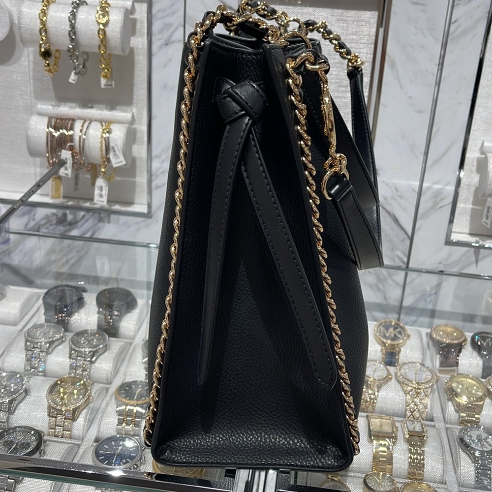 MICHAEL KORS Mina Large Chain Shoulder Tote Bag
Black 
NWT - Picture 13 of 16